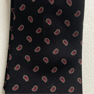 Tattersall All Silk Black & Red Neck Tie Formal Vintage